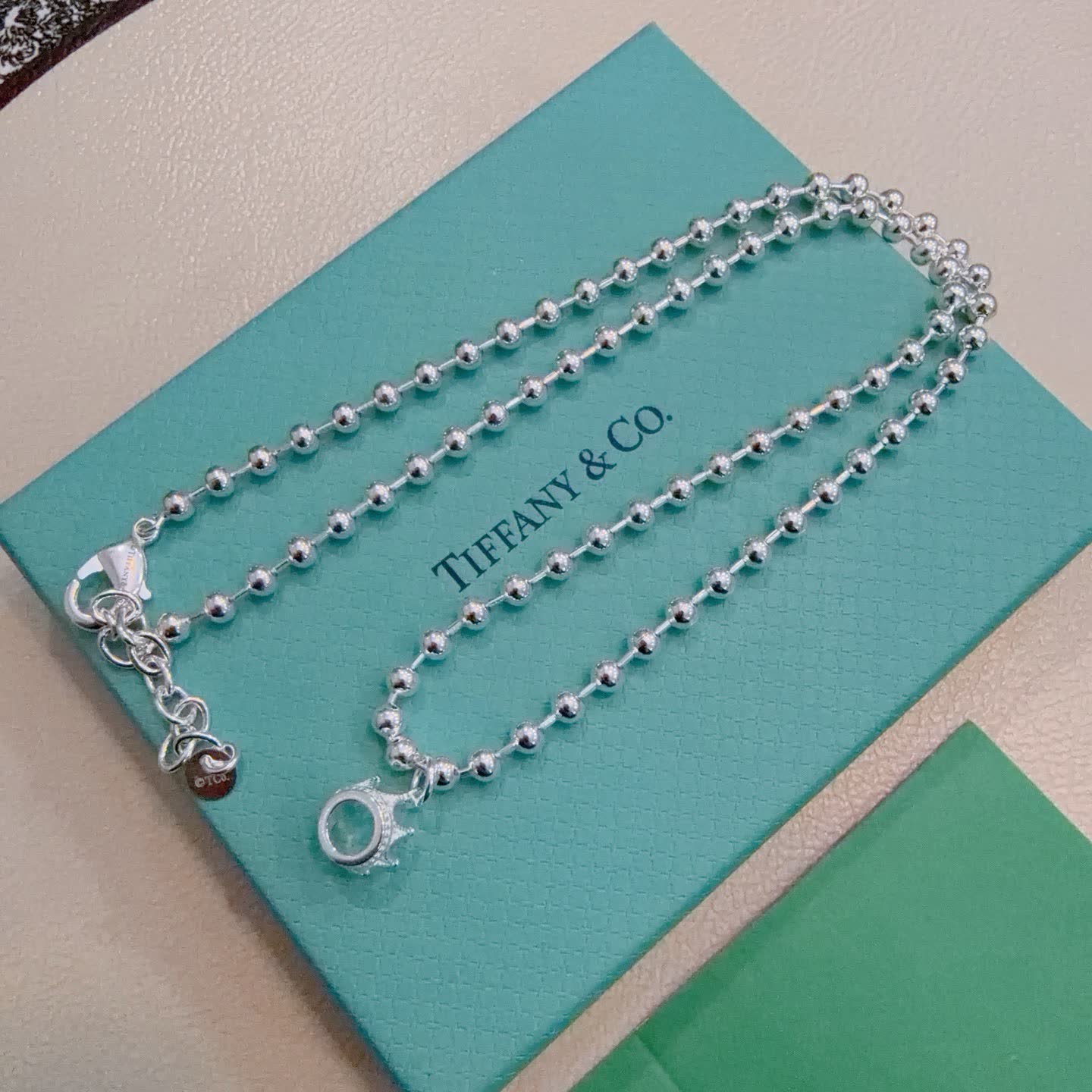 Tiffany & Co. Sterling Silver Bead Necklace